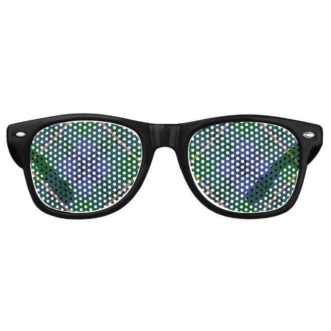Clan Johnston Tartan Retro Lunettes de soleil (Devant)