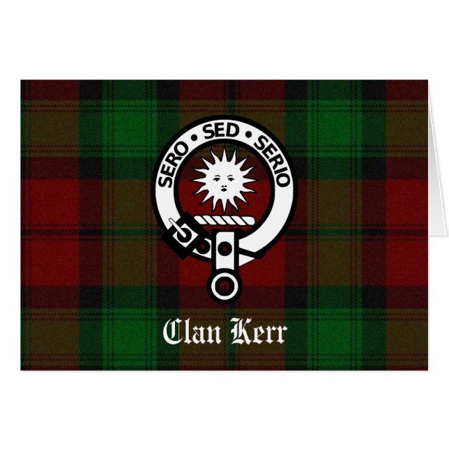 Clan Kerr Crest Badge Tartan (Devant horizontal)