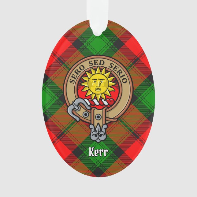 Clan Kerr Crest sur Tartan (devant)