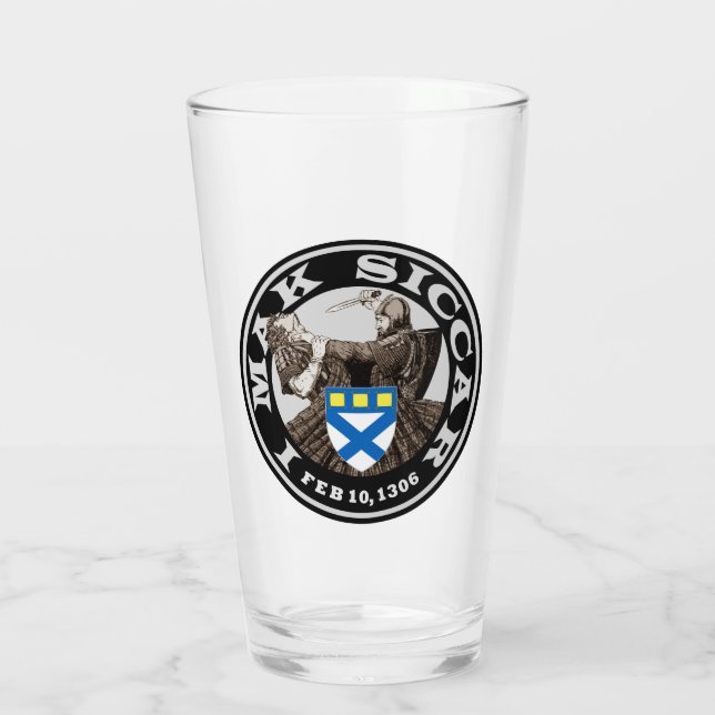 Clan Kirkpatrick "I MAK SICCAR" Tumbler en verre (Dos)
