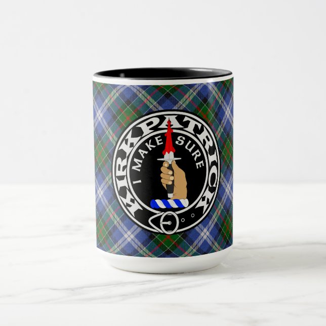 Clan Kirkpatrick Society tartan mug (Centre)