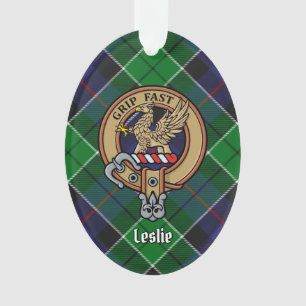 Clan Leslie Crest sur la chasse Tartan