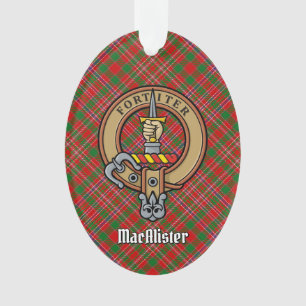 Clan MacAlister Crest sur l'ornement du Tartan