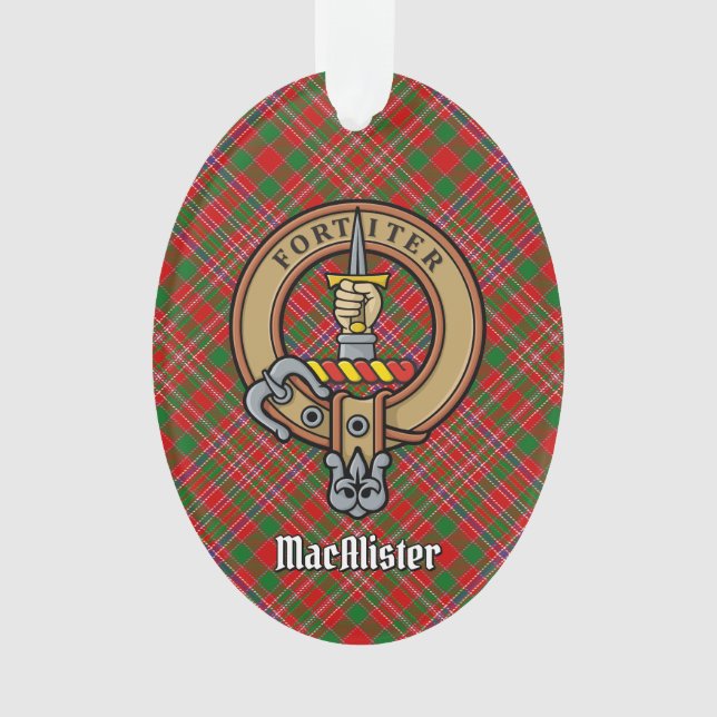Clan MacAlister Crest sur l'ornement du Tartan (devant)
