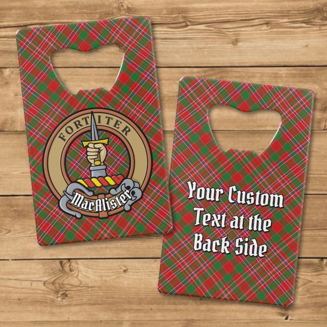 Clan MacAlister Crest sur Tartan (Créateur téléchargé)
