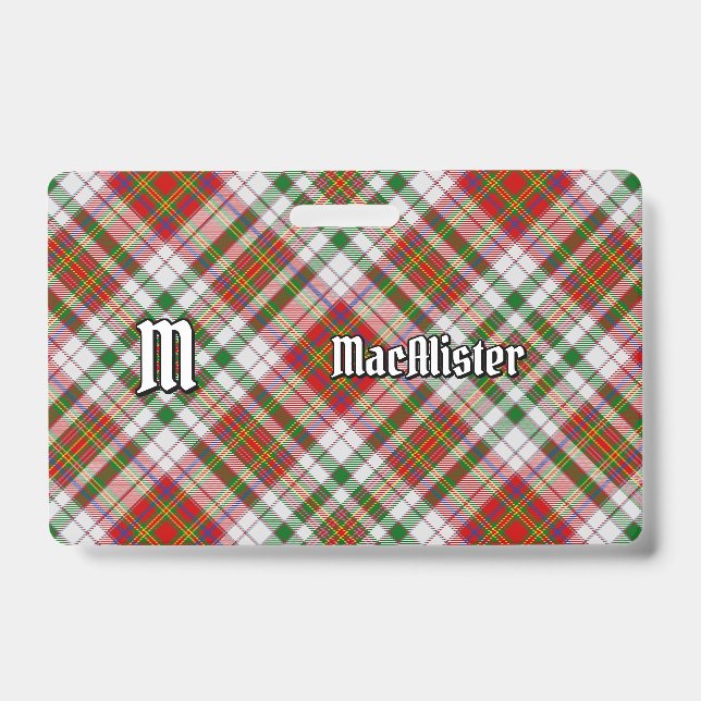 Clan MacAlister Robe Tartan Badge (Face)