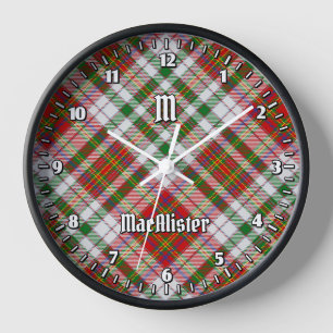 Clan MacAlister Robe Tartan Grande horloge