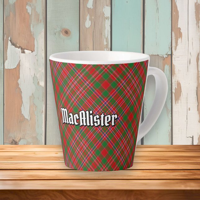 Clan MacAlister Tartan Latte Mug (Créateur téléchargé)