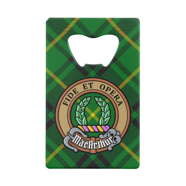 Clan MacArthur Crest sur Tartan (Devant)