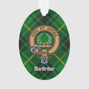 Clan MacArthur Crest sur Tartan