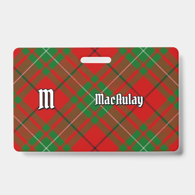 Clan MacAulay Badge Tartan (Avant)