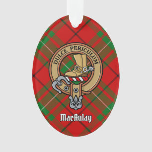 Clan MacAulay Crest sur l'ornement du Tartan