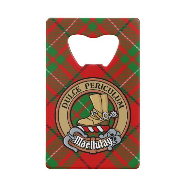 Clan MacAulay Crest sur Tartan (Devant)