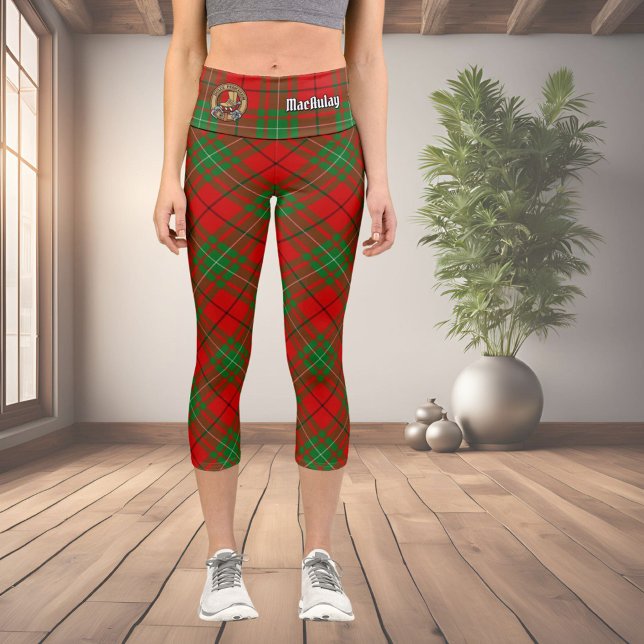 Clan MacAulay Tartan Capri Leggings (Créateur téléchargé)