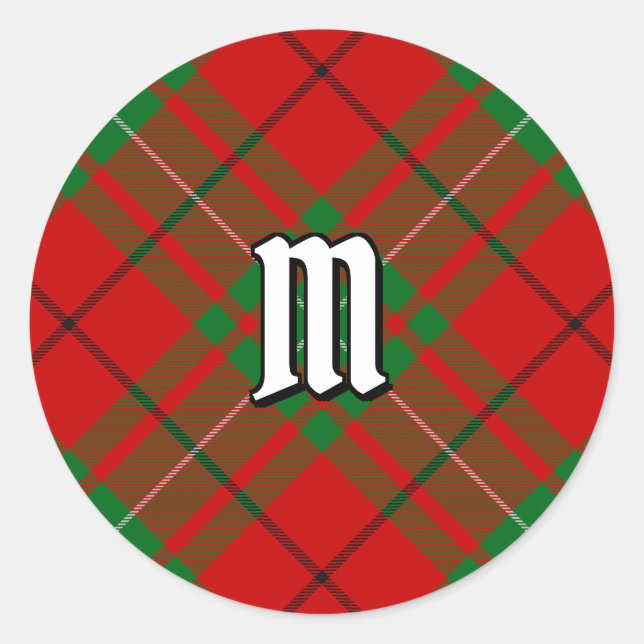 Clan MacAulay Tartan Classic Round Sticker (Devant)