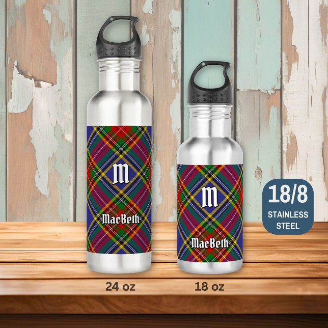 Clan MacBeth Tartan Bouteille d'eau en acier inoxy (Créateur téléchargé)