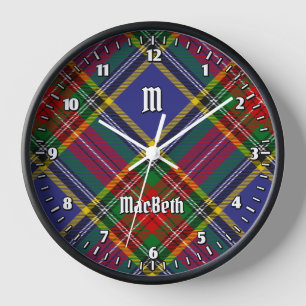 Clan MacBeth Tartan Grande horloge