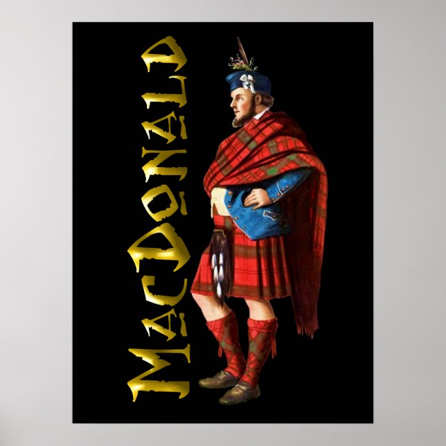 Clan MacDonald Affiche du rêve écossais des Highla (Devant)