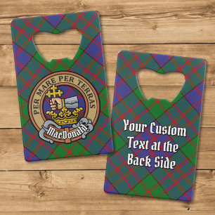 Clan MacDonald Crest sur Tartan