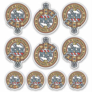 Clan MacDonald de Clanranald Crest Sticker Set