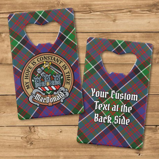 Clan MacDonald de Clanranald Crest sur Tartan (Créateur téléchargé)