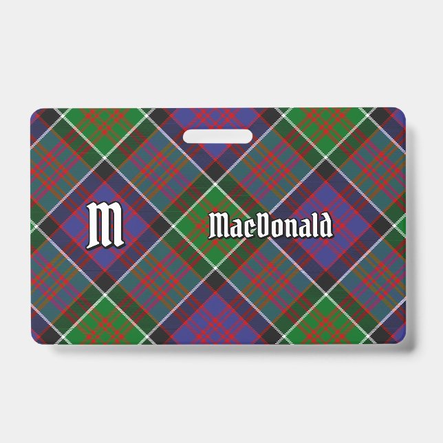 Clan MacDonald de Clanranald Tartan Badge (Avant)
