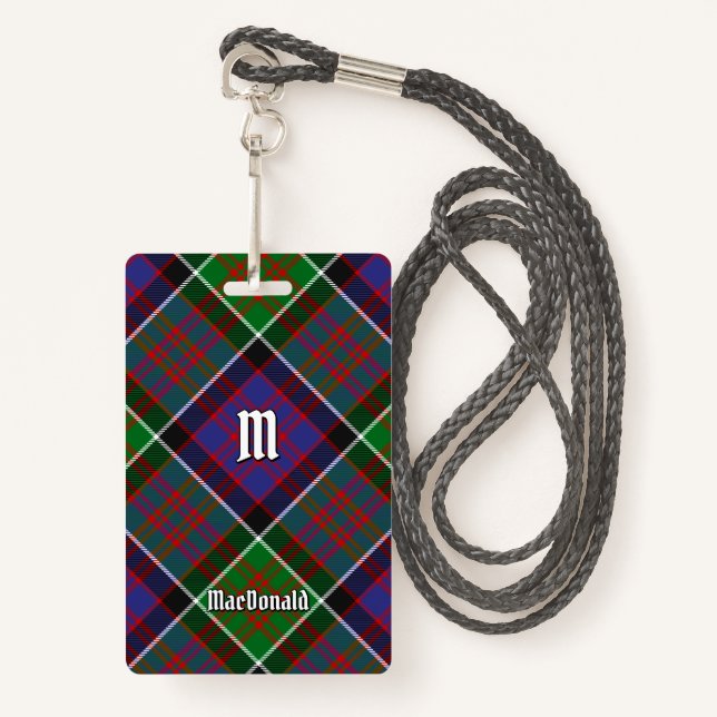 Clan MacDonald de Clanranald Tartan Badge (Devant avec lanière)