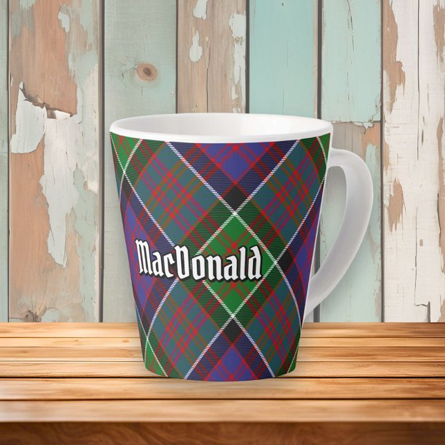 Clan MacDonald de Clanranald Tartan Latte Mug (Créateur téléchargé)