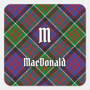 Clan MacDonald de Clanranald Tartan Sticker Carré