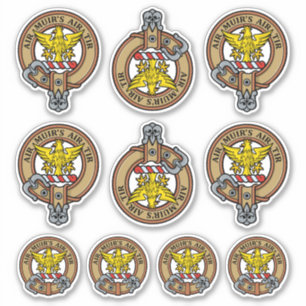 Clan MacDonald de Keppoch Crest Sticker Set