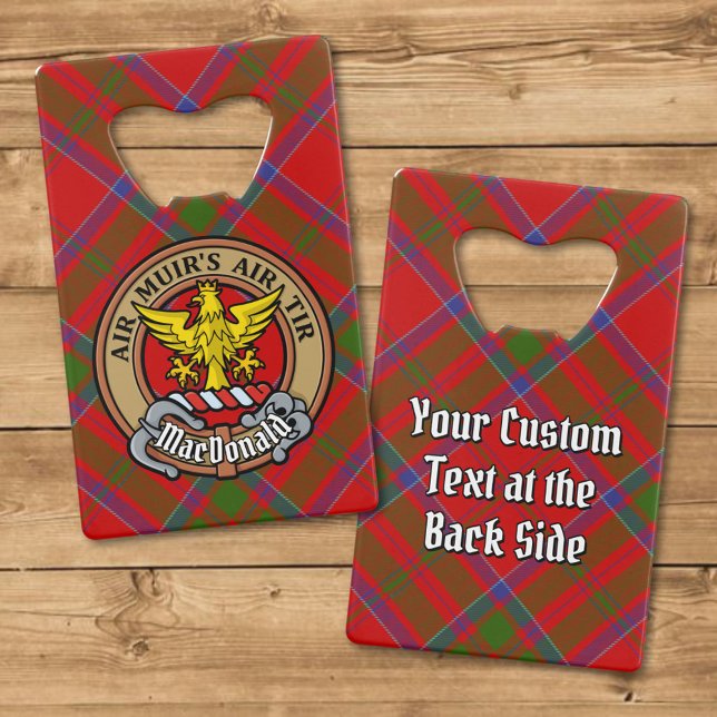 Clan MacDonald de Keppoch Crest sur Tartan (Créateur téléchargé)