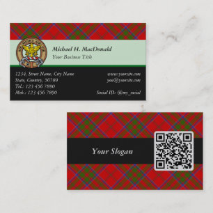 Clan MacDonald de Keppoch Tartan Carte de visite