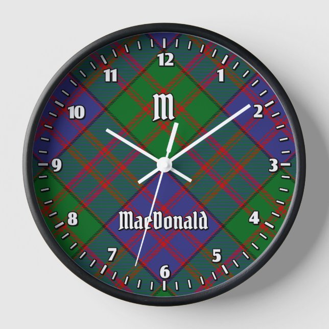 Clan MacDonald Tartan Grande horloge (Recto)