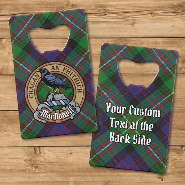 Clan MacDonell of Glengarry Crest over Tartan (Créateur téléchargé)