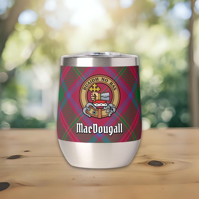 Clan MacDougall Crest sur Tartan (Créateur téléchargé)