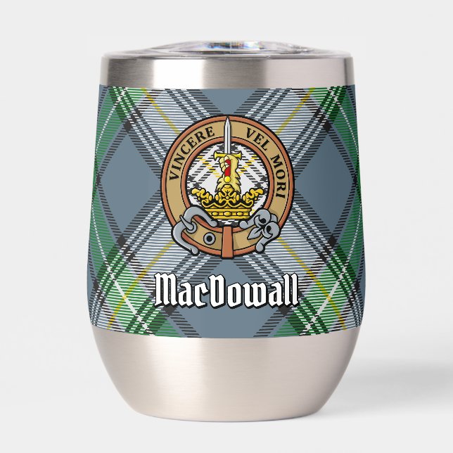 Clan MacDowall Crest sur Tartan (Avant)