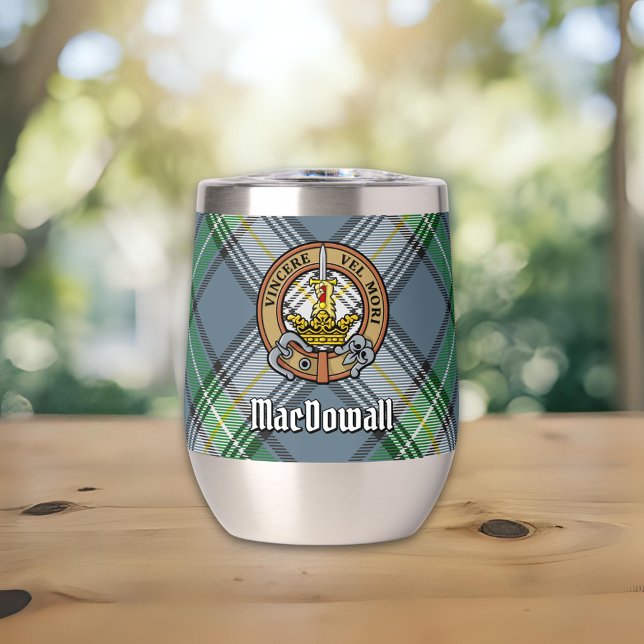 Clan MacDowall Crest sur Tartan (Créateur téléchargé)