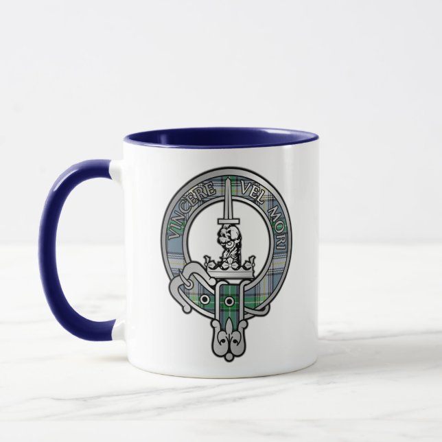 Clan MacDowall Crest & Tartan Mug (Gauche)