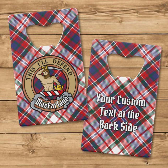 Clan MacFarlane Crest sur le tatan de robe (Créateur téléchargé)
