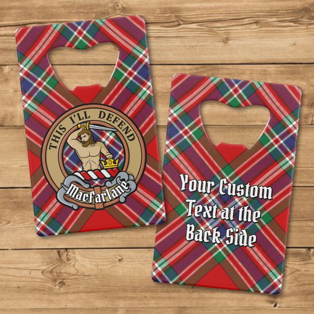 Clan MacFarlane Crest sur Tartan (Créateur téléchargé)