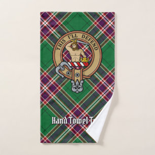 Clan MacFarlane Crest sur Tartan de chasse moderne