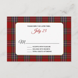 Clan MacFarlane Tartan Carte RSVP de mariage