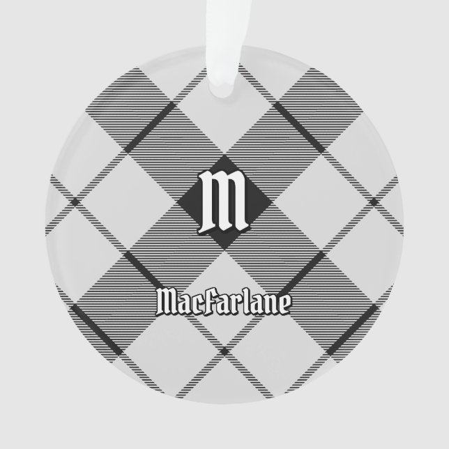 Clan MacFarlane Tartan noir et blanc (devant)