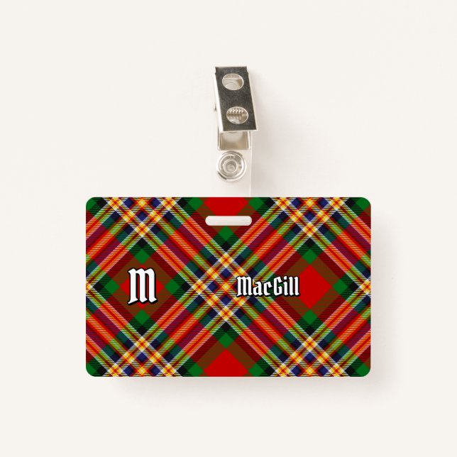 Clan MacGill Badge Tartan (Devant avec clip)