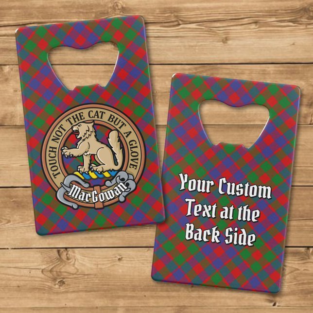 Clan MacGowan Crest sur Tartan (Créateur téléchargé)