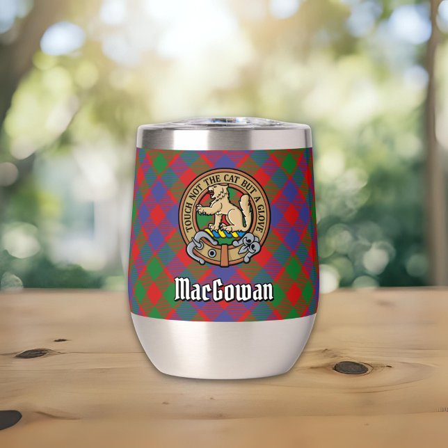 Clan MacGowan Crest sur Tartan (Créateur téléchargé)