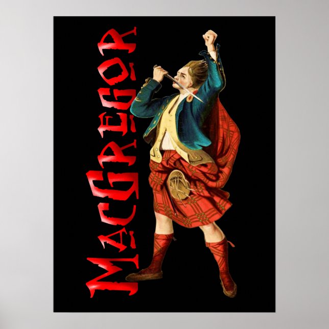 Clan MacGregor Scottish Highland Dream Poster (Devant)