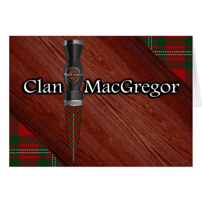 Clan MacGregor Tartan Sgian Dubh Blade (Devant horizontal)