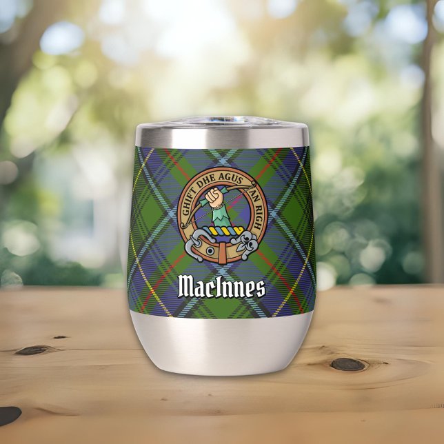 Clan MacInnes Crest sur Tartan (Créateur téléchargé)
