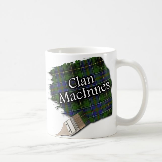 Clan MacInnes Tartan Paint Brush Cup Mug (Droite)